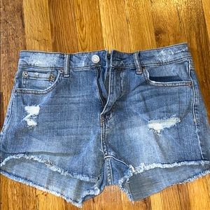 High waisted shorty shorts size 6